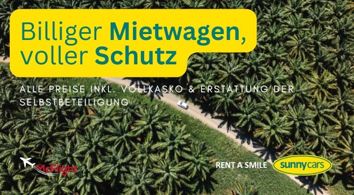 Buchen Sie Ihren Mietwagen über mcflight.com