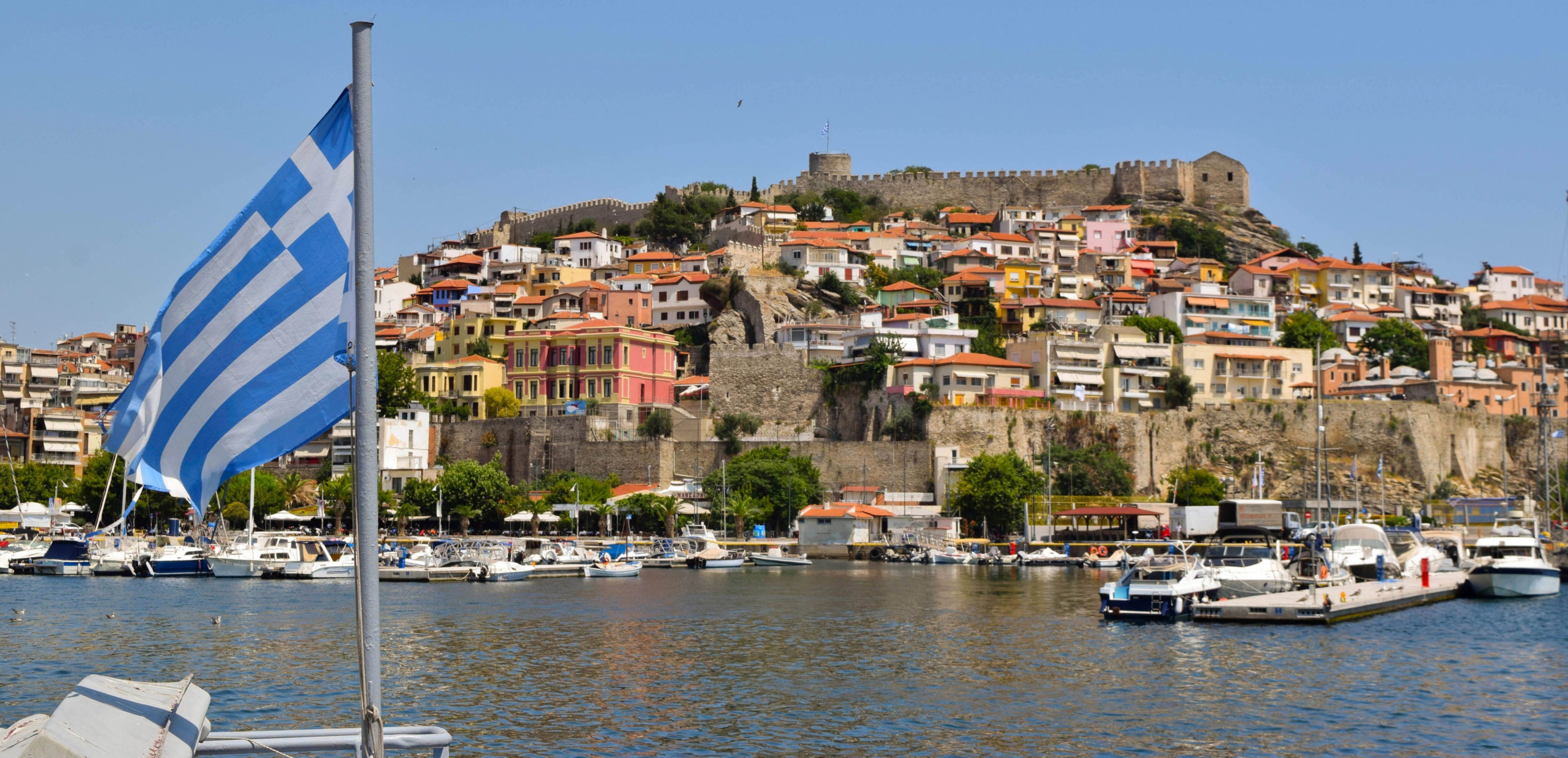 Blick auf die Stadt Kavala in Griechenland