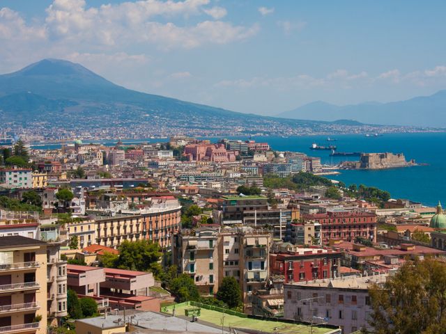 Blick auf Neapel in Italien