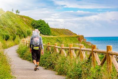 Camino De Santiago - Netzwerk historischer Pilgerrouten, die durch Europa nach Santiago de Compostela in Spanien führen