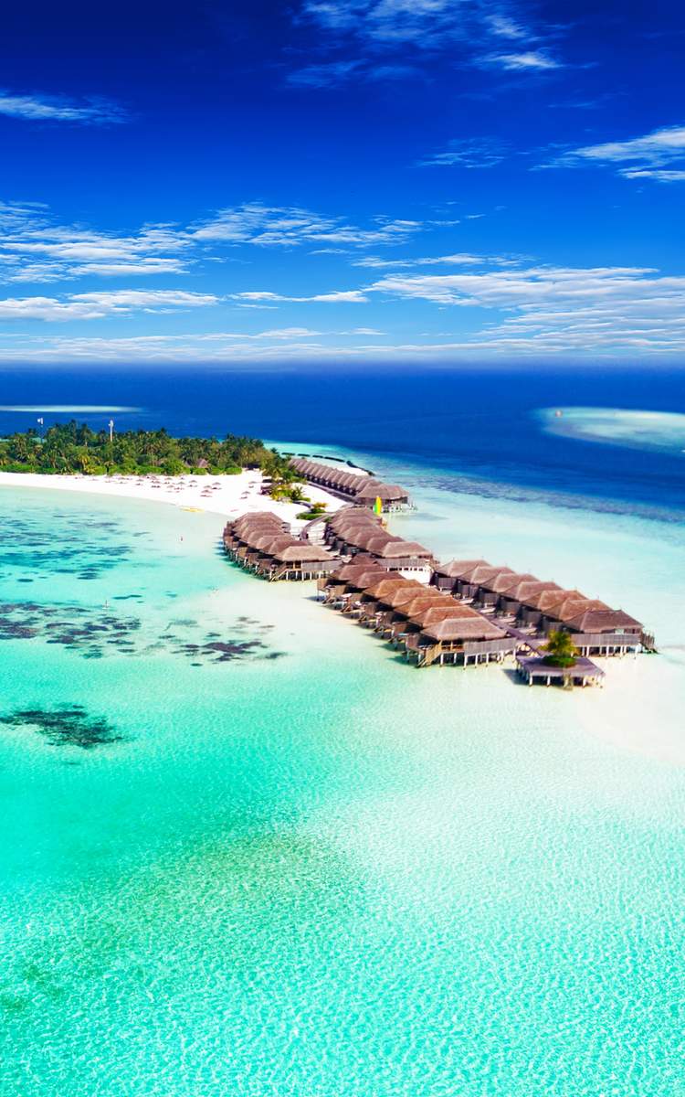 Fluege Malediven - Blick auf ein Inselresort