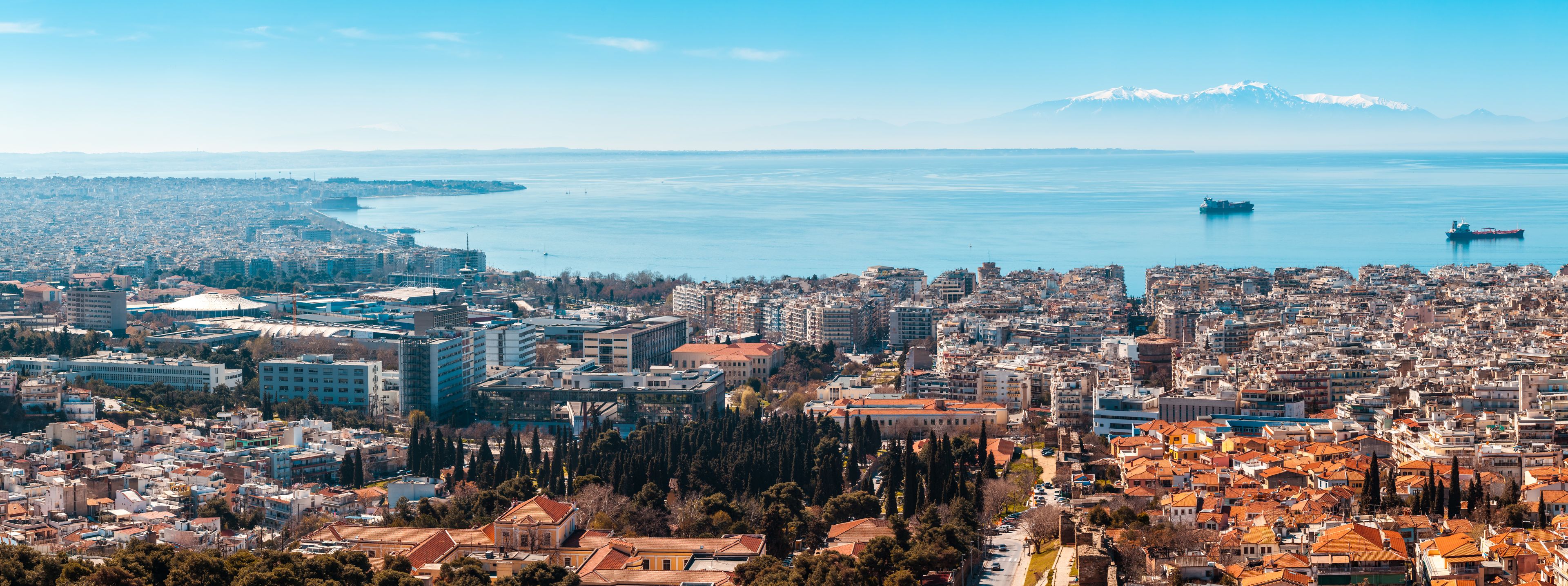 Die Stadt Thessaloniki bei Chalkidiki in Griechenland