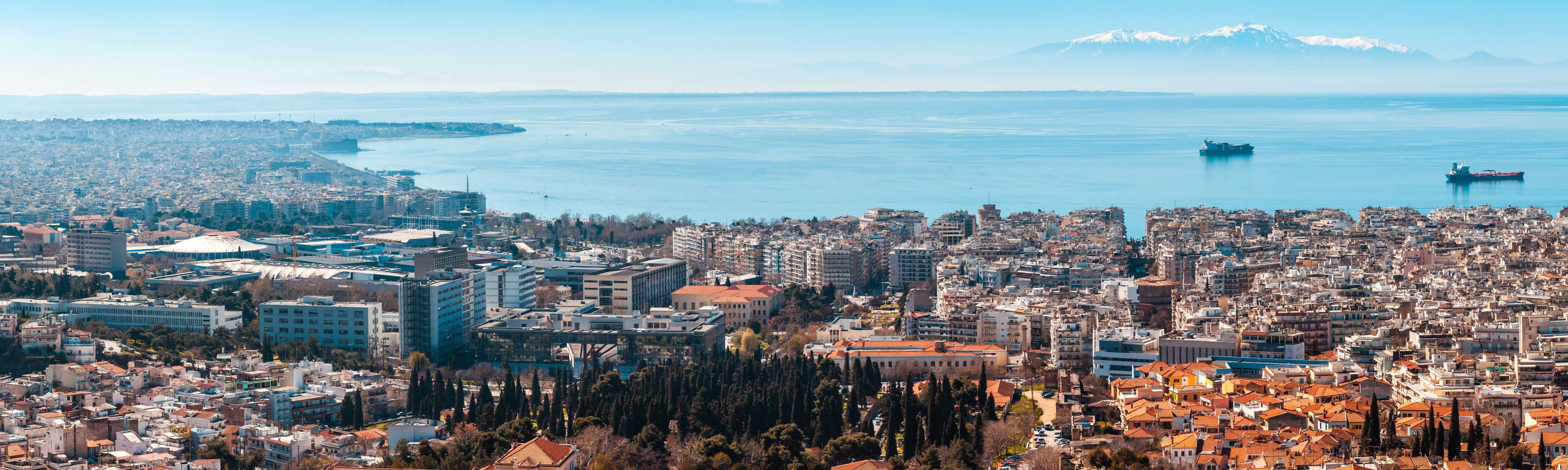Die Stadt Thessaloniki bei Chalkidiki in Griechenland