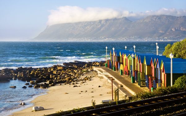 Der Strand St. James Beach in Kapstadt Südafrika
