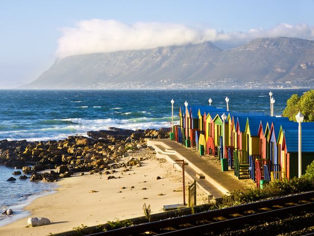 Der Strand St. James Beach in Kapstadt Südafrika