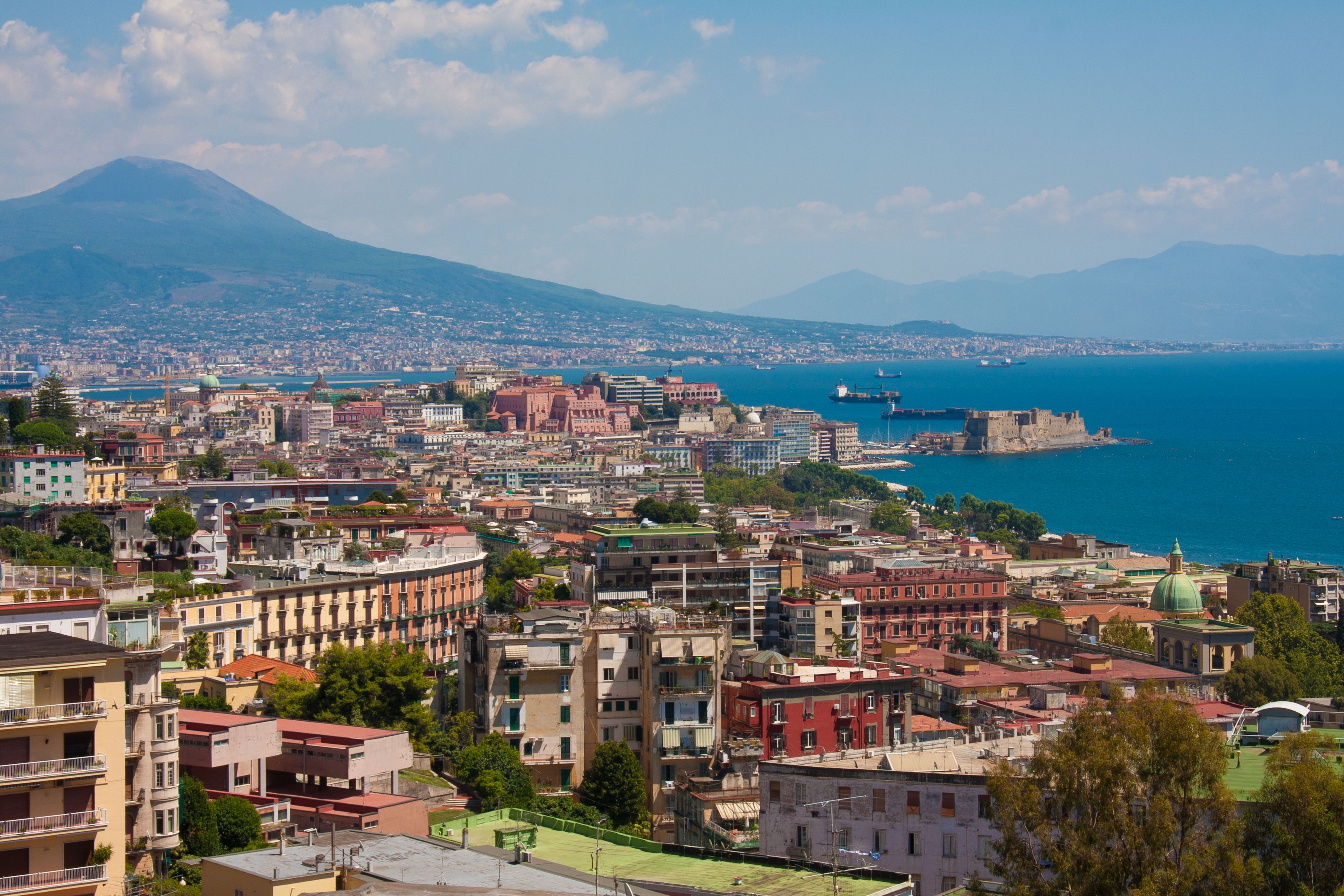 Blick auf Neapel in Italien