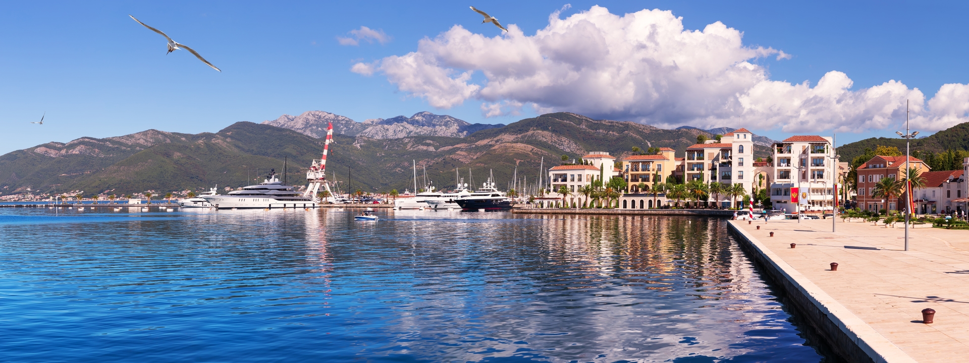 Flüge Tivat - Schöner Blick auf Tivat in Montenegro