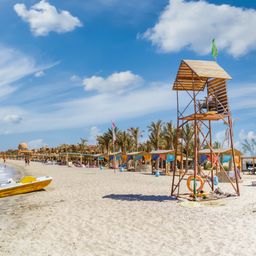 Schöner Blick auf den Strand Abu Dabbab in Marsa Alam