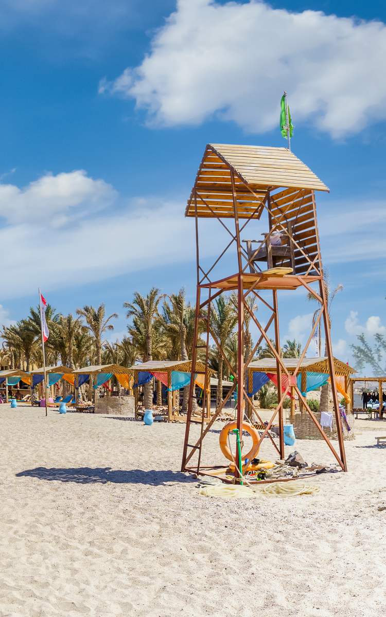 Schöner Blick auf den Strand Abu Dabbab in Marsa Alam