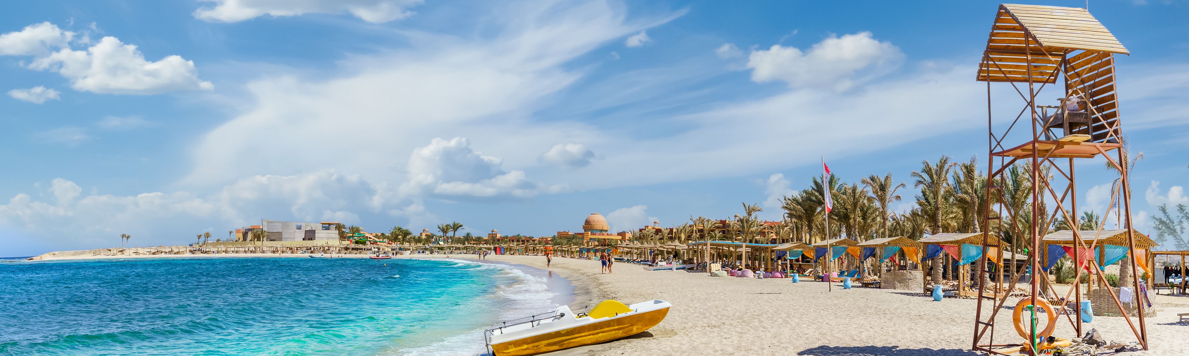 Schöner Blick auf den Strand Abu Dabbab in Marsa Alam