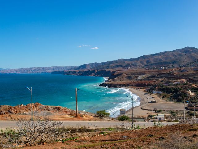 Fluege Nador - Blick auf den Strand Cara Blanca in der Nähe von Nador