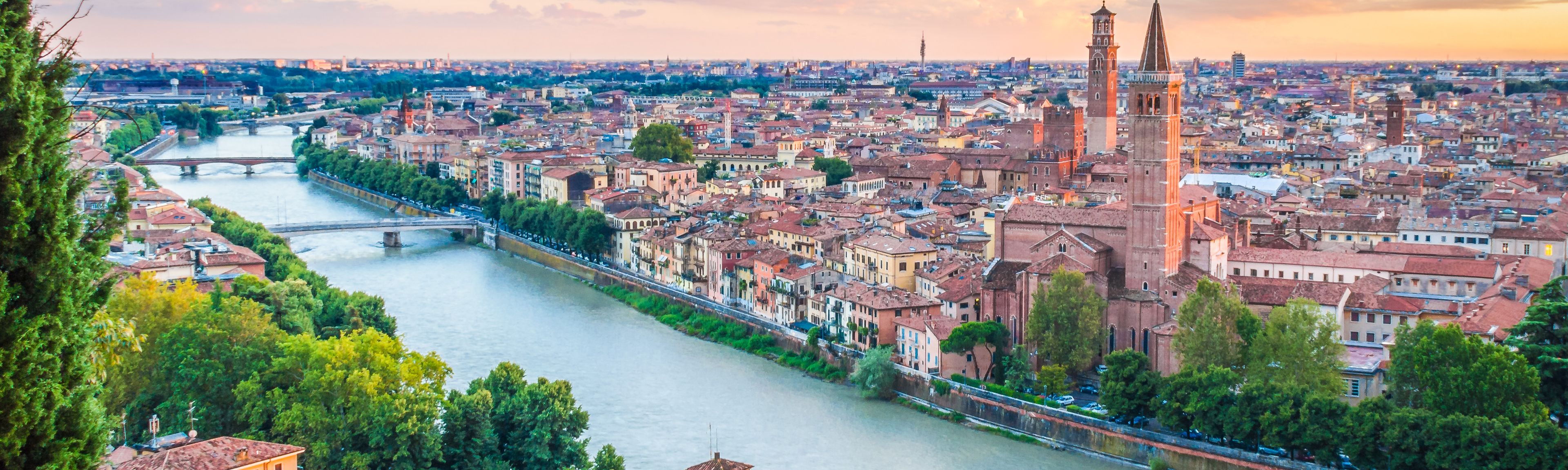 Fluege Verona - Blick auf die Metropole in Italien