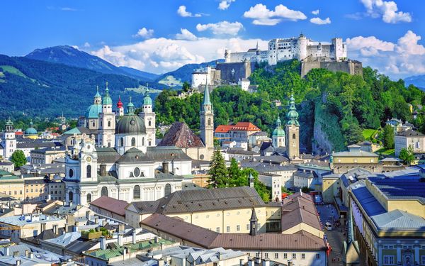 Fluege Salzburg - Blick auf die Stadt