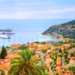 Blick auf die Cote Azur in Villefranche bei Nizza