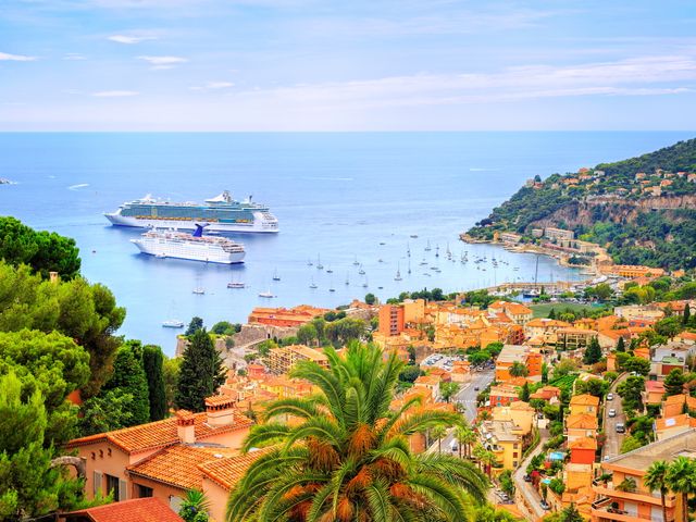 Blick auf die Cote Azur in Villefranche bei Nizza