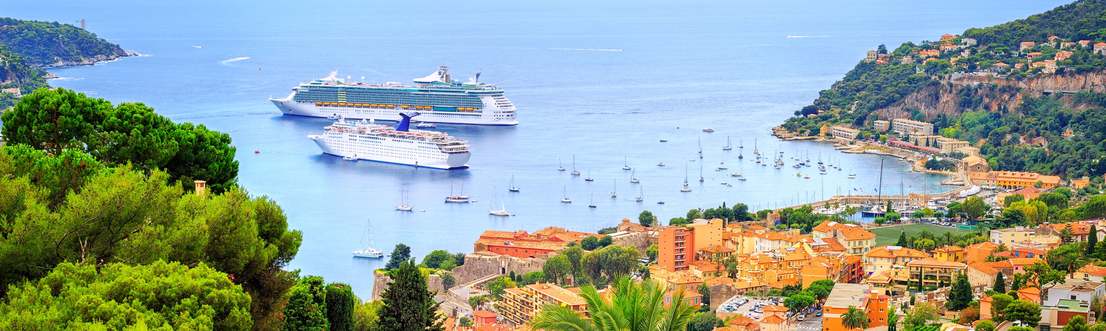Blick auf die Cote Azur in Villefranche bei Nizza