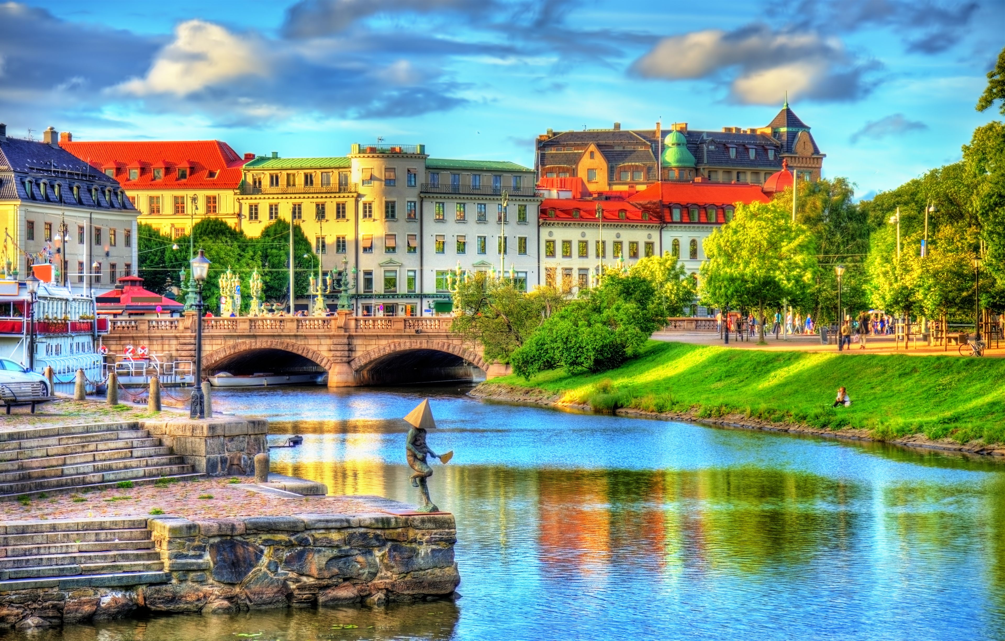 Blick auf die Altstadt  von Göteborg in Schweden