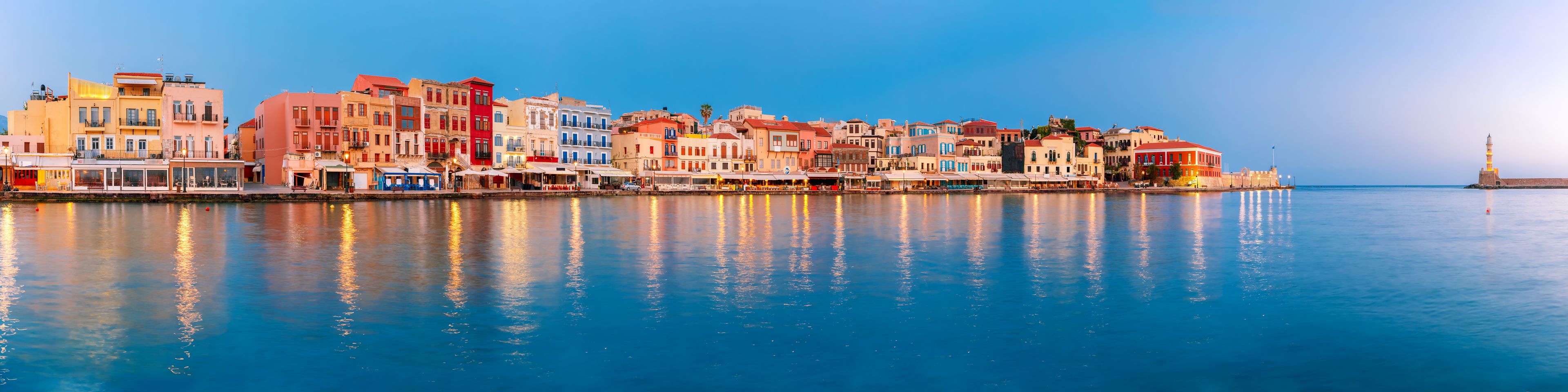 Fluege Kreta - Blick auf den Hafen von Chania