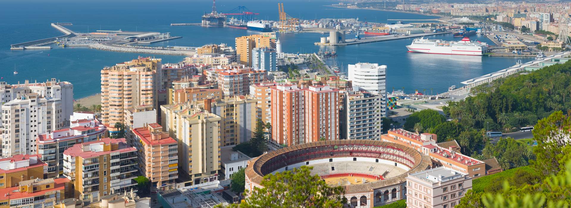 Ansicht von Malaga in Andalusien.