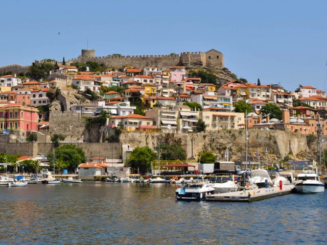 Blick auf die Stadt Kavala in Griechenland