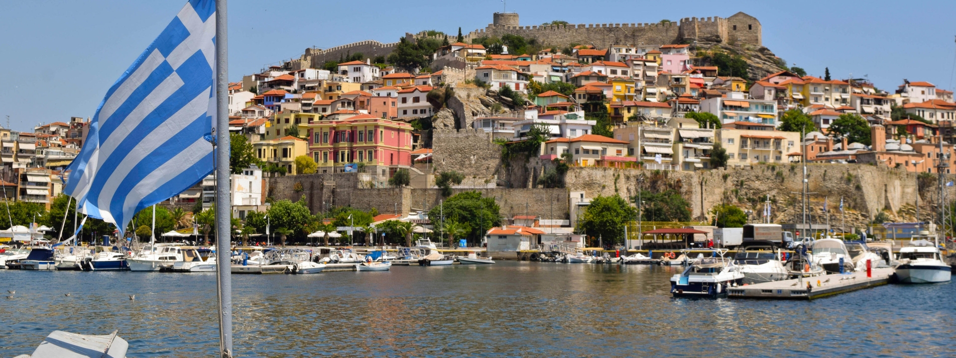 Blick auf die Stadt Kavala in Griechenland