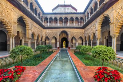 Alcazar in Sevilla -Der Königspalast von Sevilla ist eines der Hauptattraktionen der Metropole in Andalusien.