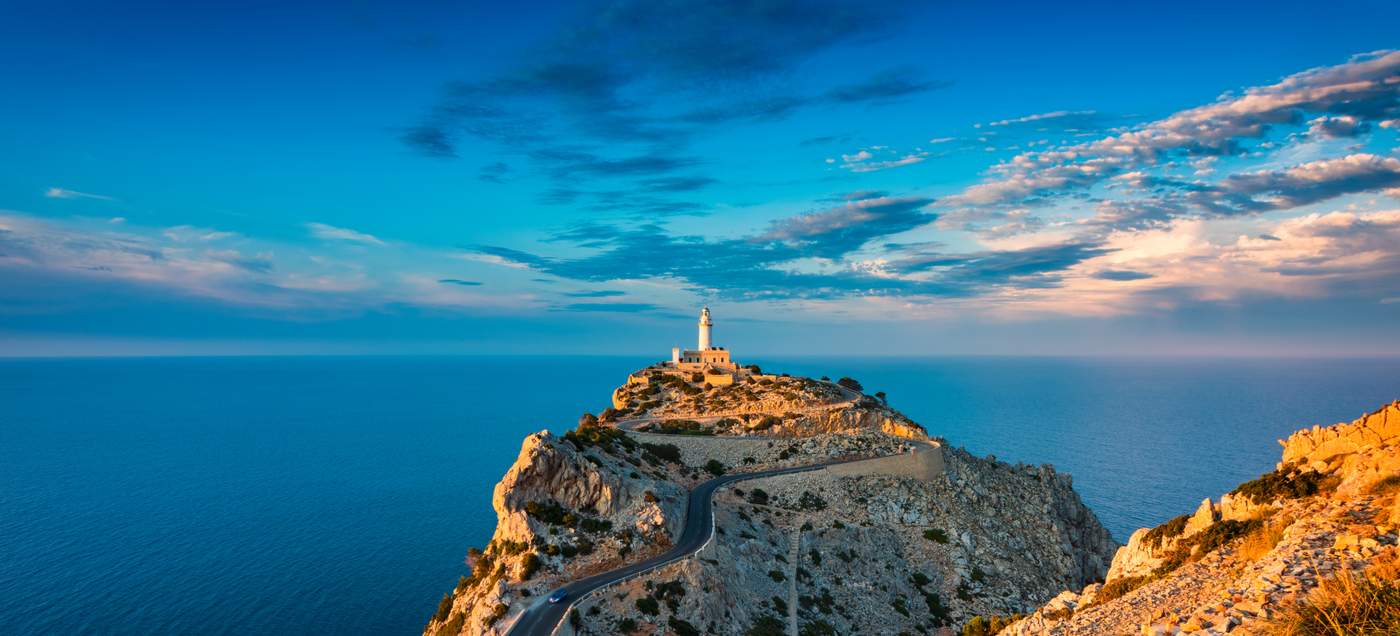Der Leuchtturm von Cap de Formentor in Mallorca, Spanien.