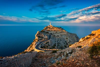 Der Leuchtturm von Cap de Formentor in Mallorca, Spanien.