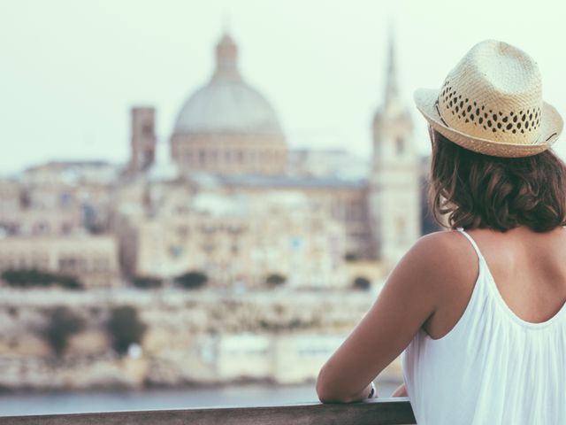 Flüge Malta - Blick auf die Altstadt von Valletta in Malta
