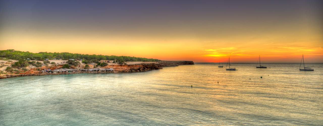 Sonnenuntergang Cala Saona auf Formentera