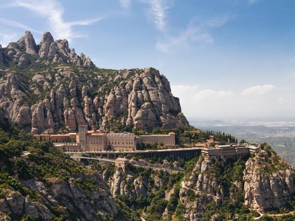 Das Kloster Montserrat in der Provinz Barcelona, Katelonien.