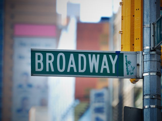 Flüge New York - Straßenschild vom Broadway in New York