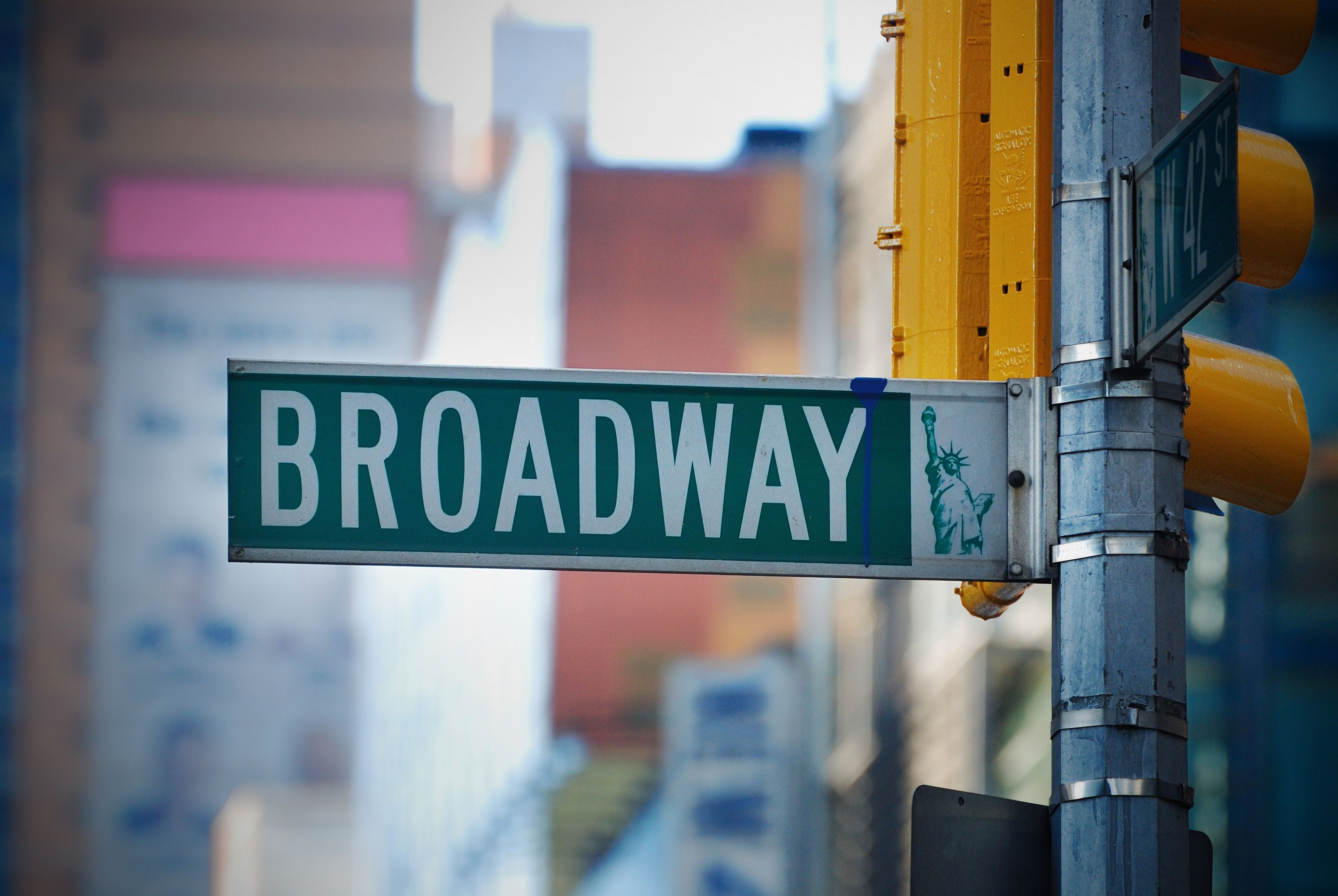 Flüge New York - Straßenschild vom Broadway in New York