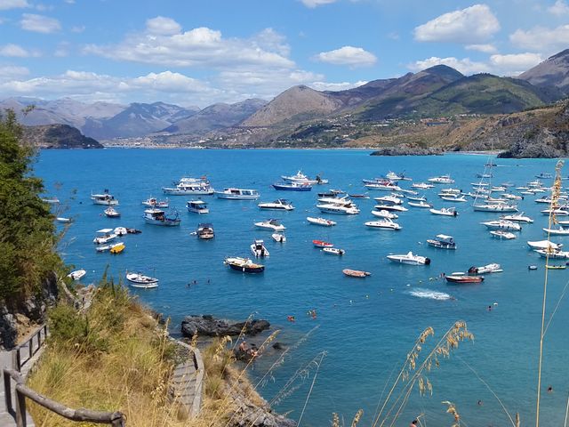 Fluege Lamezia Terme - Blick auf den Strand von San Nicola Arcella in Kalabrien