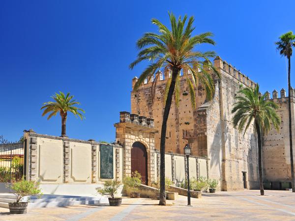 Der Alcazar in Jerez de la Frontera in Andalusien.