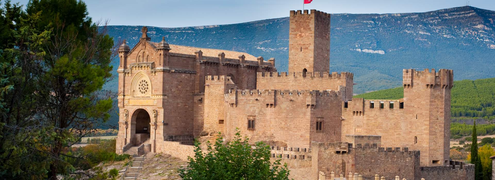 Die Burg Castelo de Xavier in der Region Navarra, im Norden Spaniens.