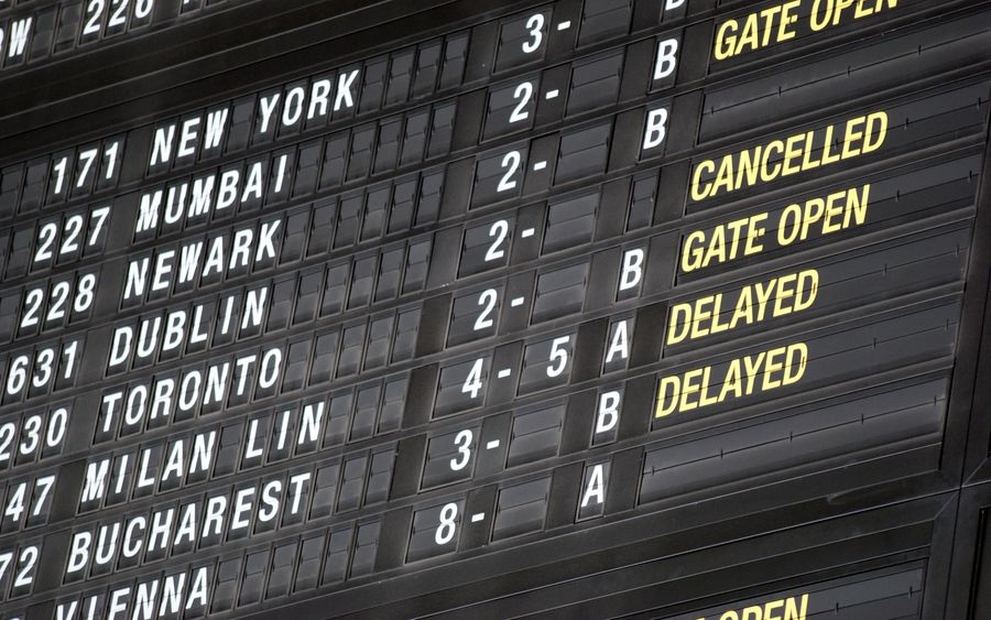 Streik am Flughafen Brüssel am 12. Mai. Flugausfall