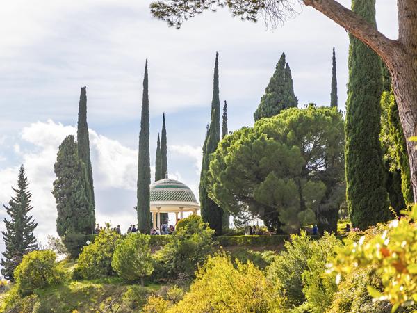 Der Park Jardin-Botanico in Malaga, Andalusien.