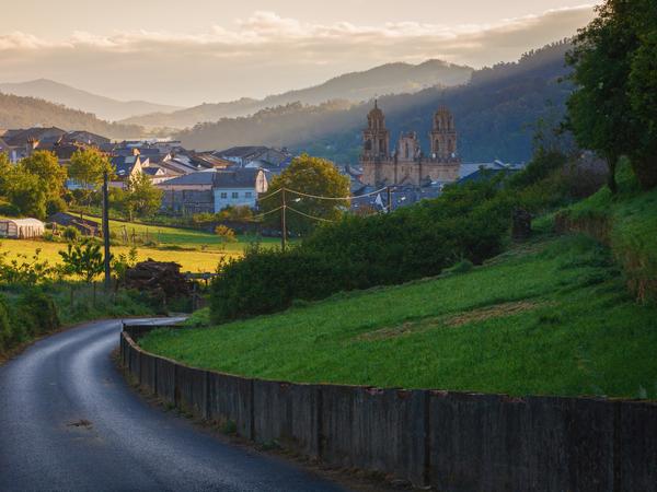 Mondoñedo - Blick auf die Stadt mit der historische Kathedrale