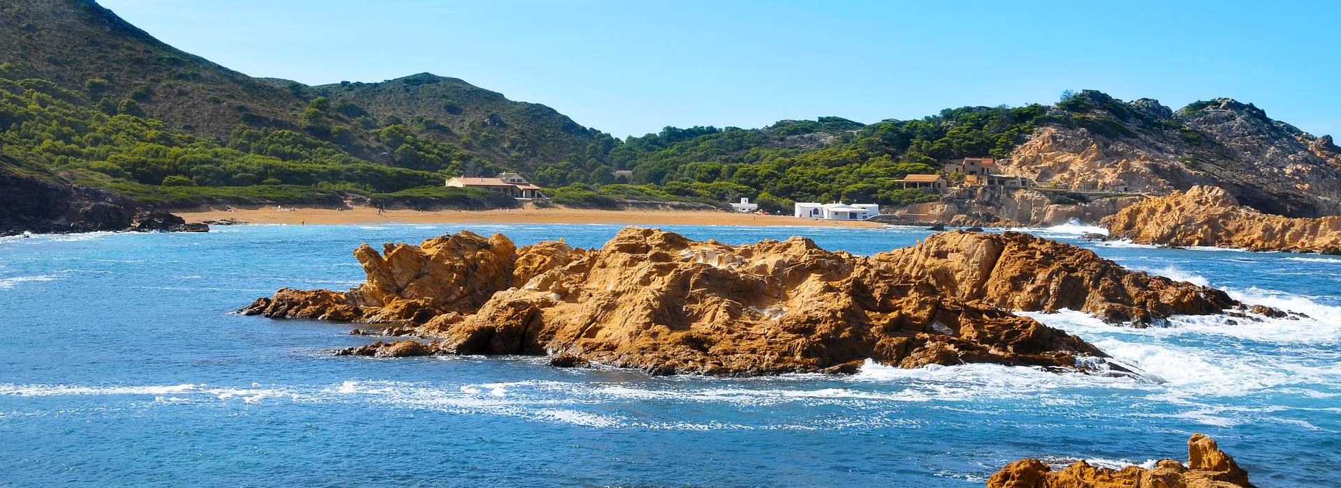 Strand Cala Pregonda in Menorca - Balearen.