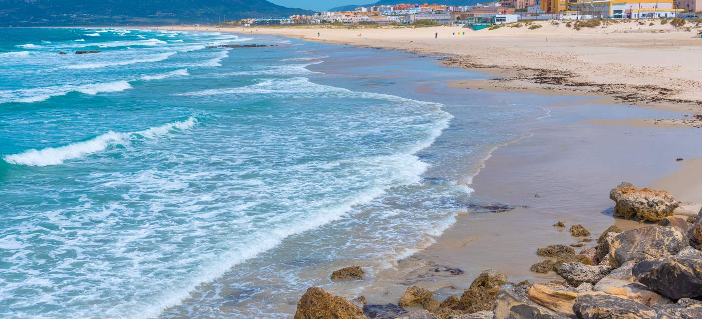 Playa de los Lances - schöner Stand in Tarifa an der Costa de la Luz in Andalusien.