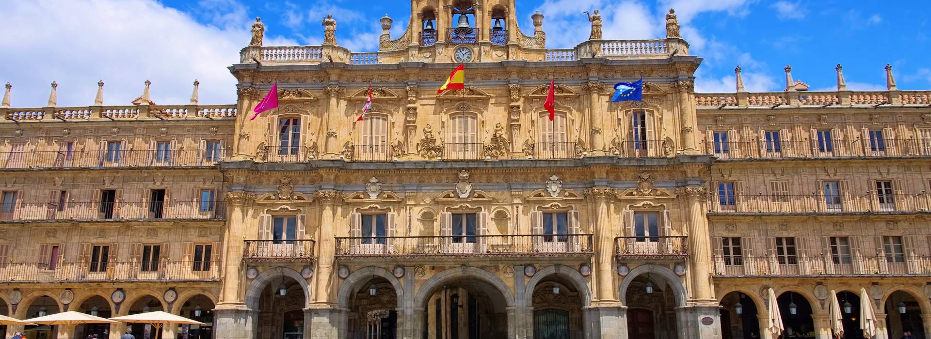 Blick auf den Plaza Mayor in Salamanca, Region Kastilien und León.