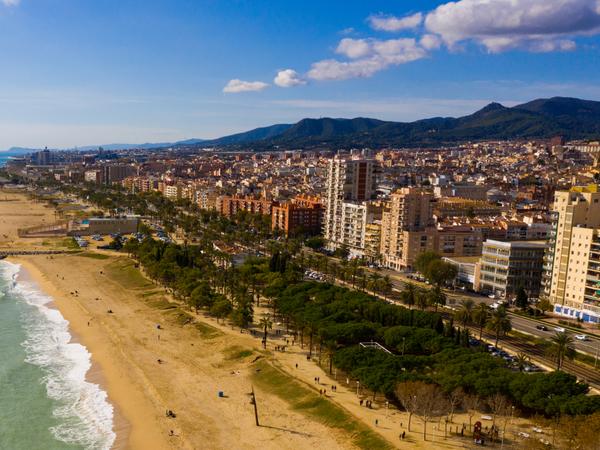 Mataró - Blick auf die Hauptstadt der Cosa del Maresme.