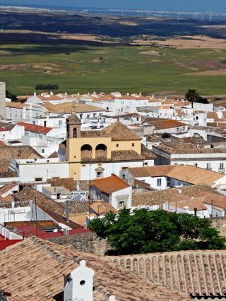 Blick über Medina Sidonia in Andalusien.