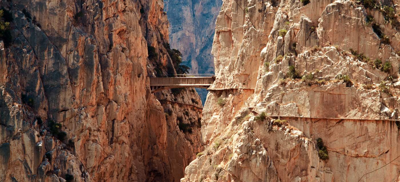 Caminito del Rey - spektakulärer, etwa 7,7 Kilometer langer Einbahnstraßen-Wanderweg in der Provinz Málaga in Andalusien (Spanien)