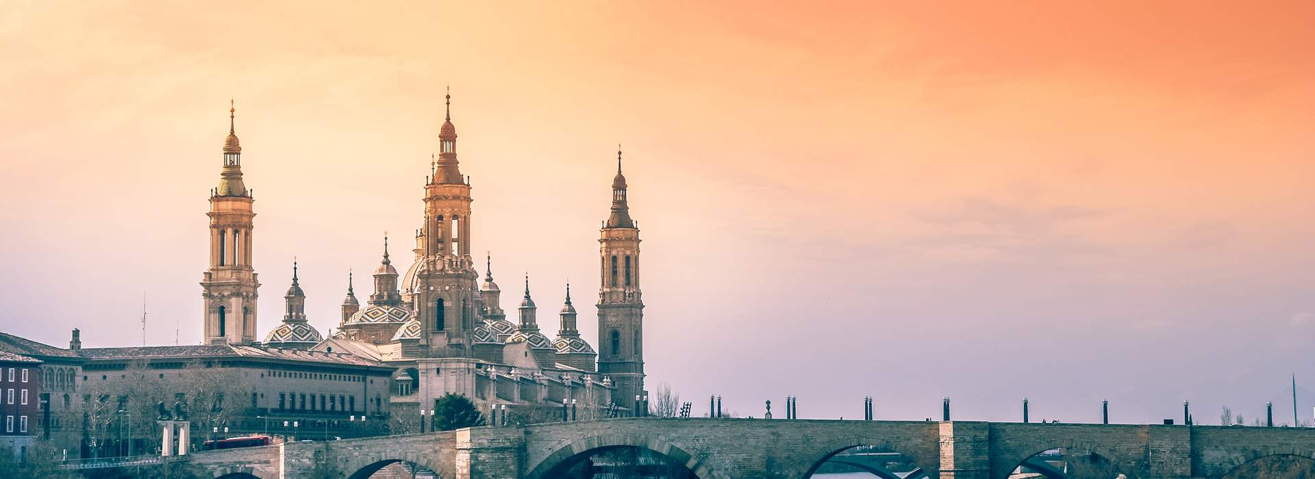 Blick auf die Kathedrale von Saragossa.