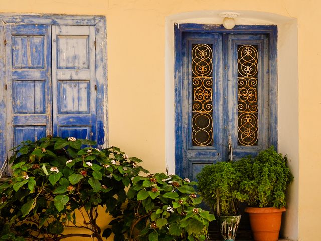 Häuseransicht in Samos in Griechenland
