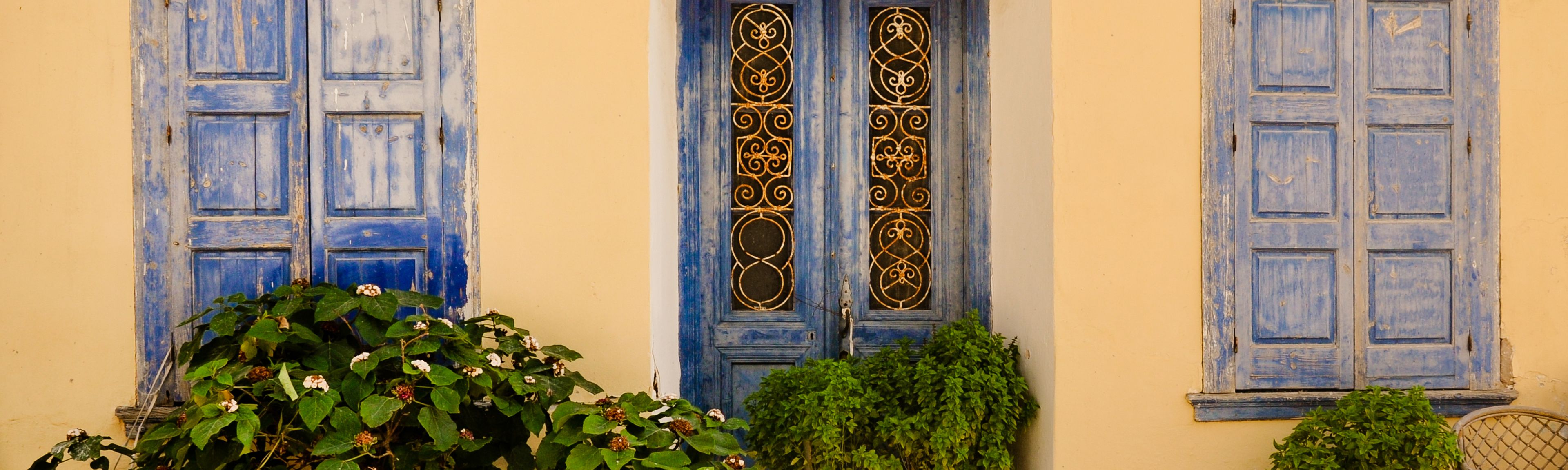 Häuseransicht in Samos in Griechenland