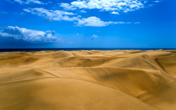 Fluege Gran Canaria - Die Dünen von Maspalomas auf Gran Canaria - Kanarische Inseln