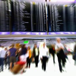 Blick in die Flughafen Halle.